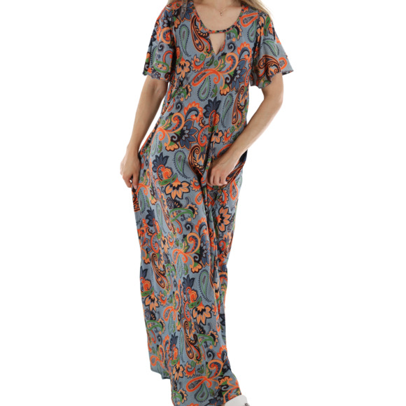 La Fiorentina Flowy Straight Structure Floral "Fiorella" Dress - Picture 1 of 4